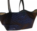 pm blue leather tote