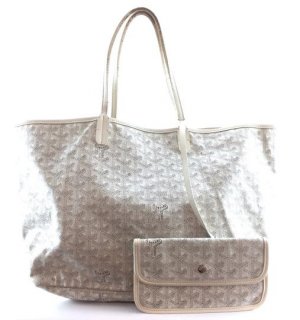 18117 with pochette st saint louis pm tote work white coated canvas and leather shoulder bag