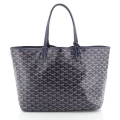 st louis pm blue coated canvas tote